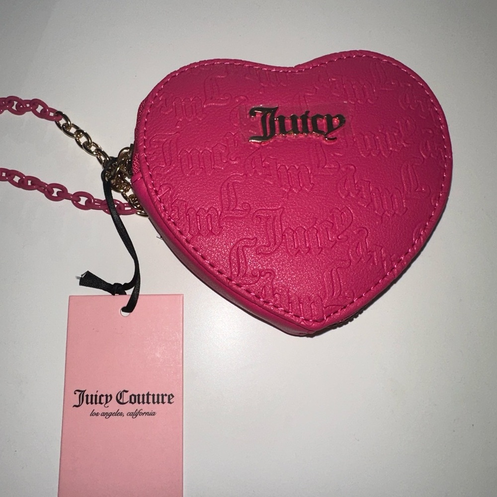 Juicy Couture Fuchsia Heart wristlet